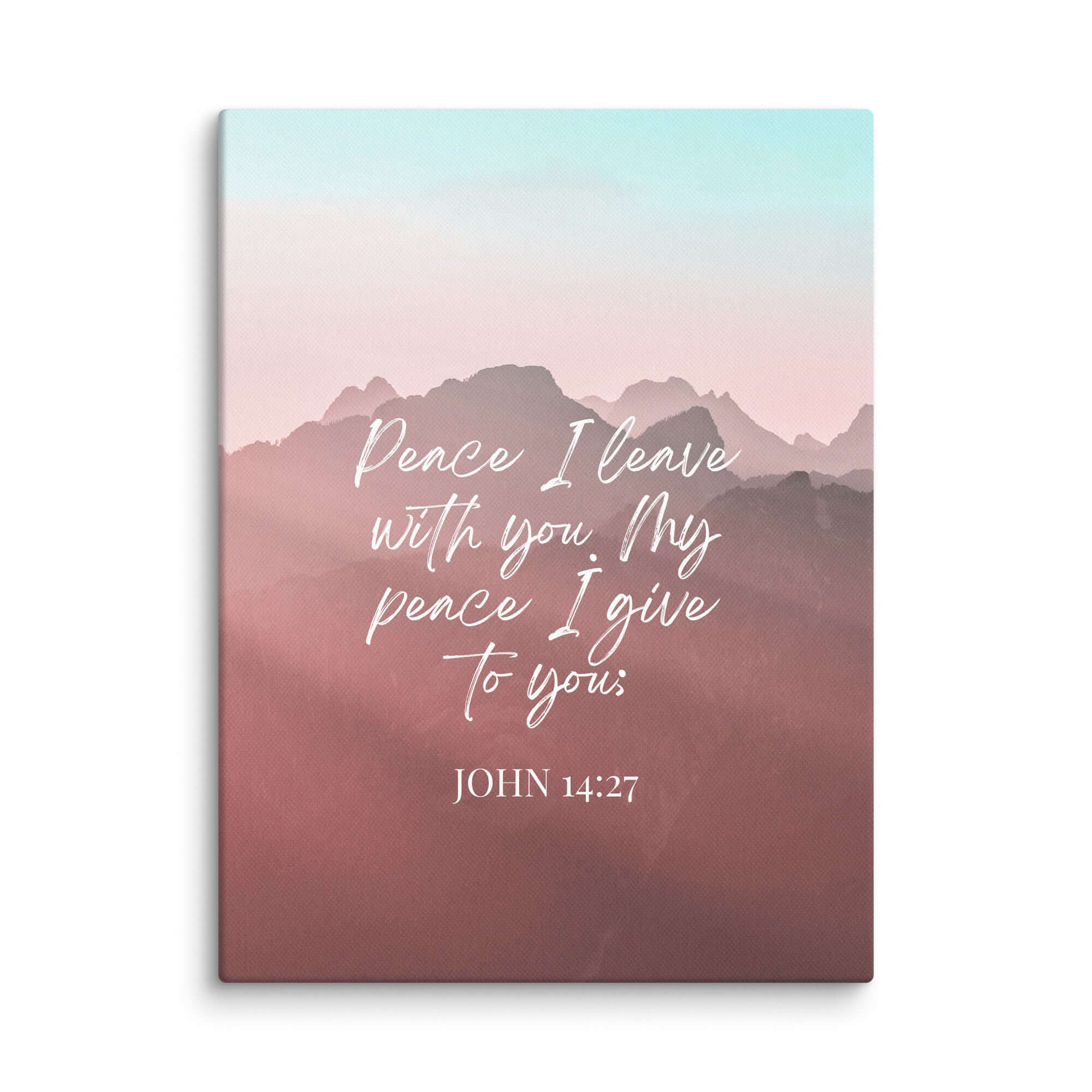 John 14:27 Bible Verse, I give you Canvas Print Wall Art 9″×12″