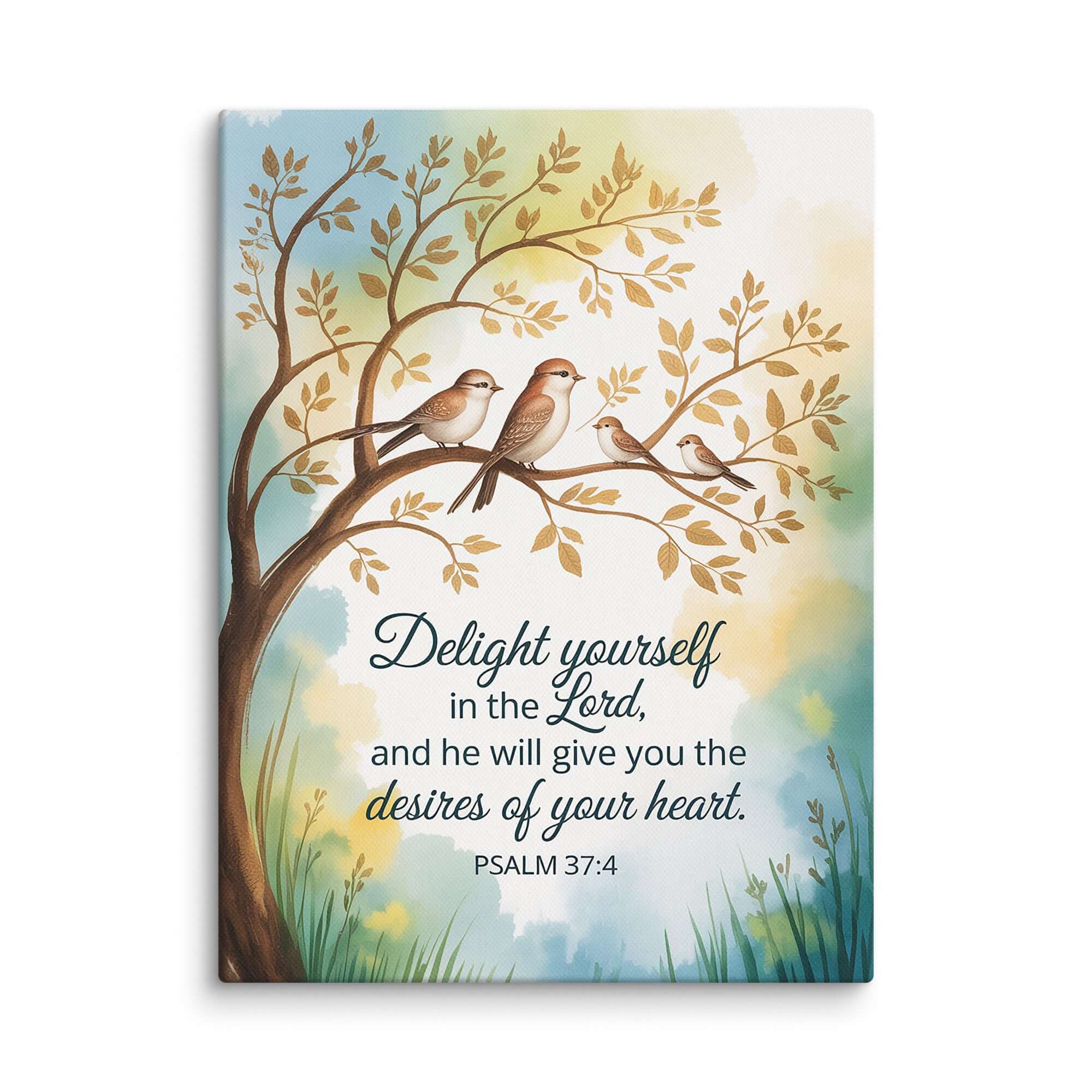 Psalm 37:4 Bible Verse, Yourself Canvas 9″×12″