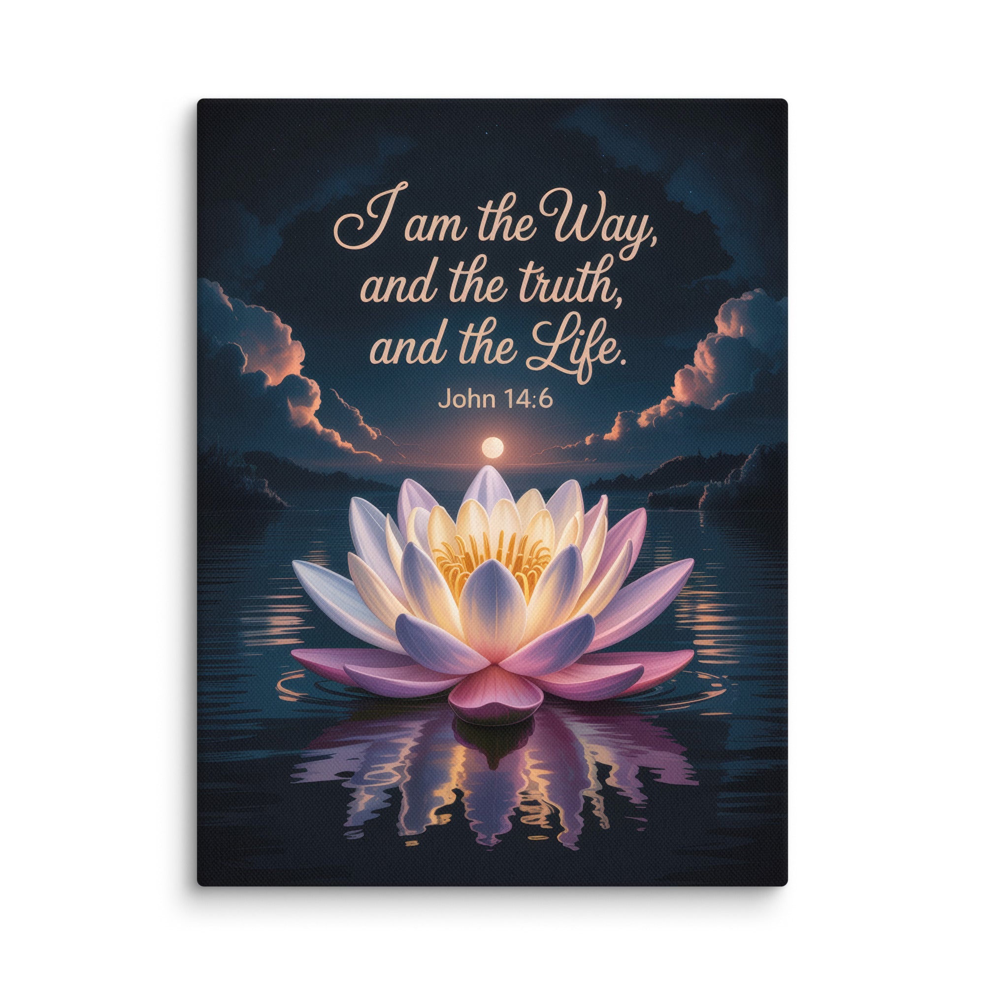 John 14:6 Bible Verse The Way Canvas 9″×12″
