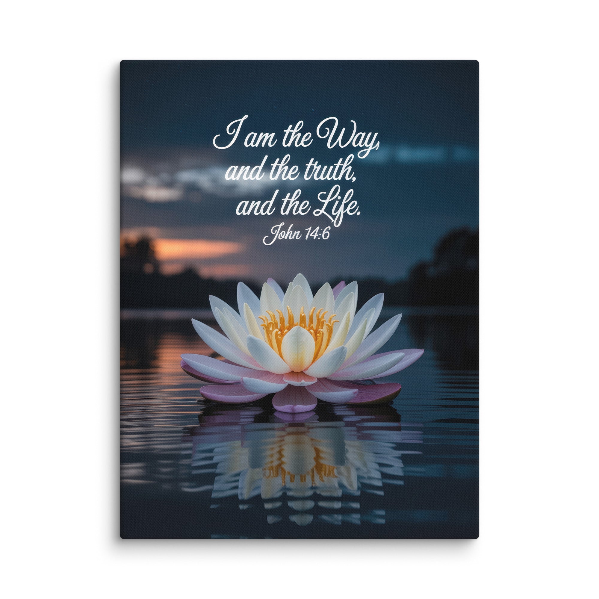 John 14:6 Bible Verse The Father Canvas 9″×12″
