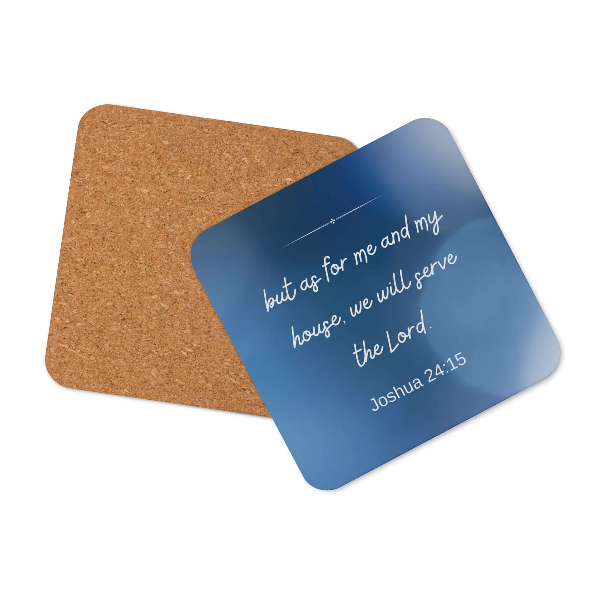 Joshua 24:15 Bible Verse, choose today Cork-Back Coaster Default Title