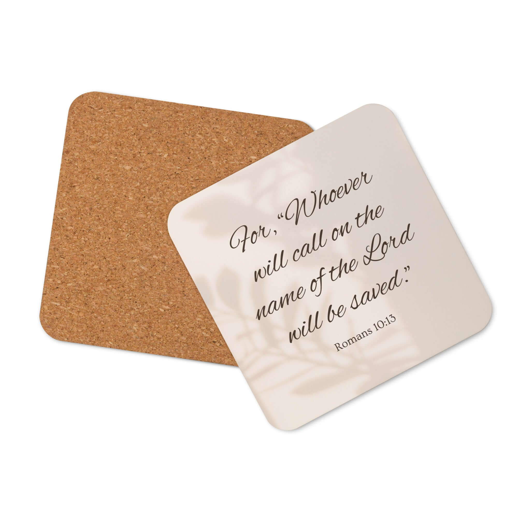 Romans 10:13 Bible Verse, Whoever Cork-Back Coaster Default Title