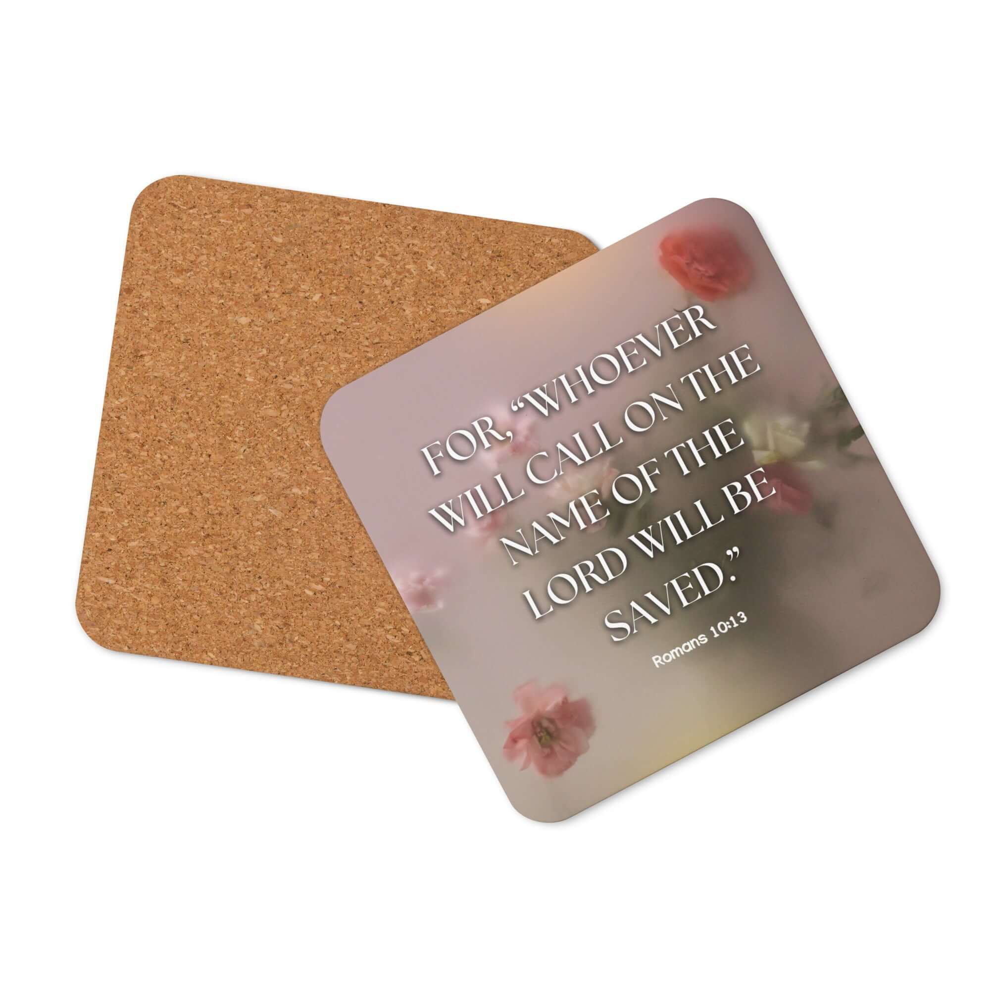 Romans 10:13 Bible Verse, will call Cork-Back Coaster Default Title