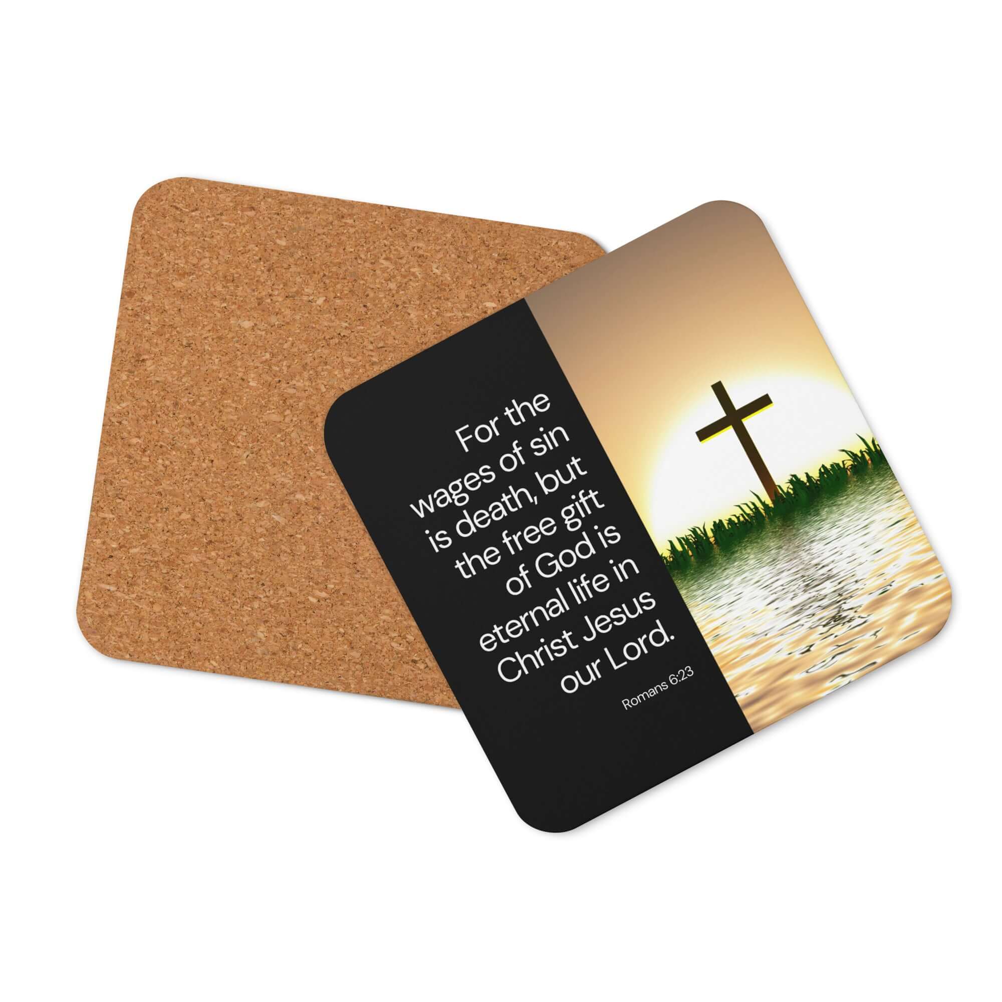 Romans 6:23 Bible Verse, the wages Cork-Back Coaster Default Title