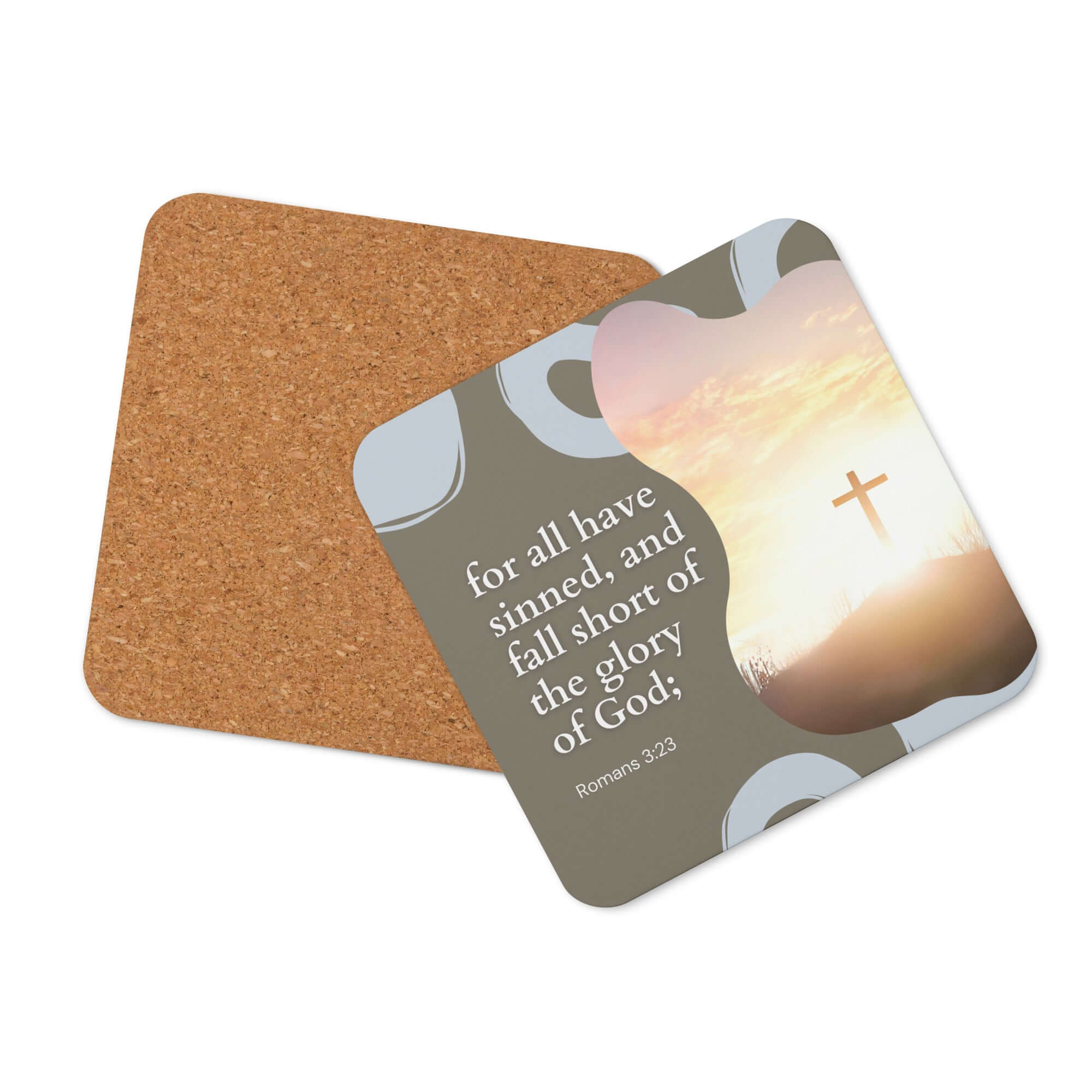 Romans 3:23 Bible Verse, the glory Cork-Back Coaster Default Title