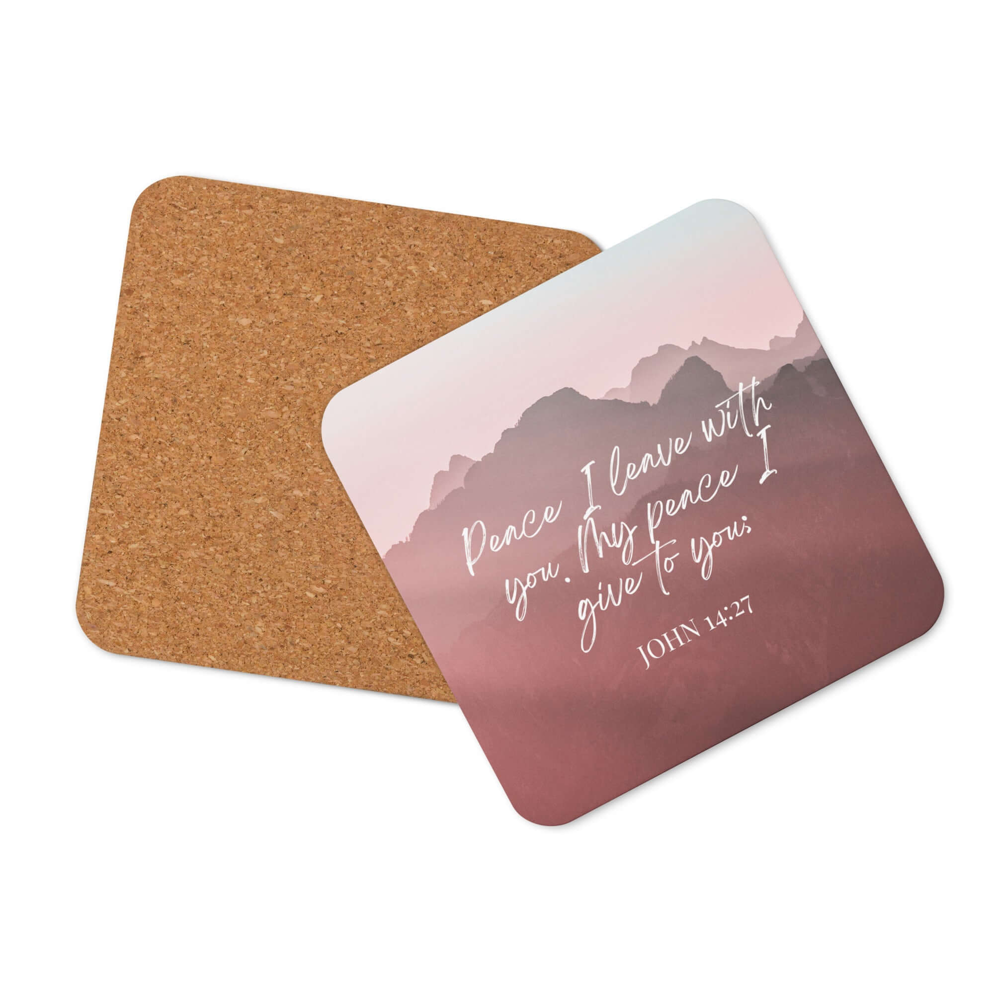 John 14:27 Bible Verse, I give you Cork-Back Coaster Default Title