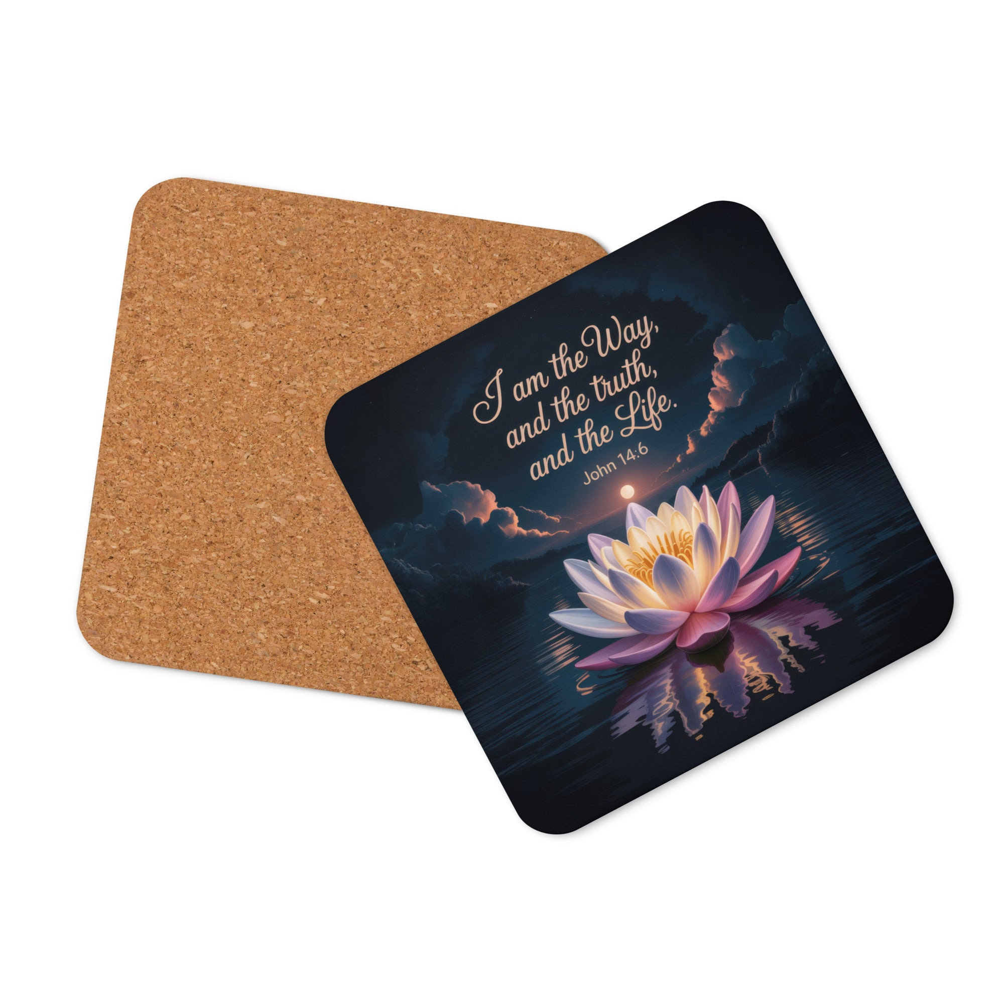 John 14:6 Bible Verse The Way Cork-Back Coaster Default Title