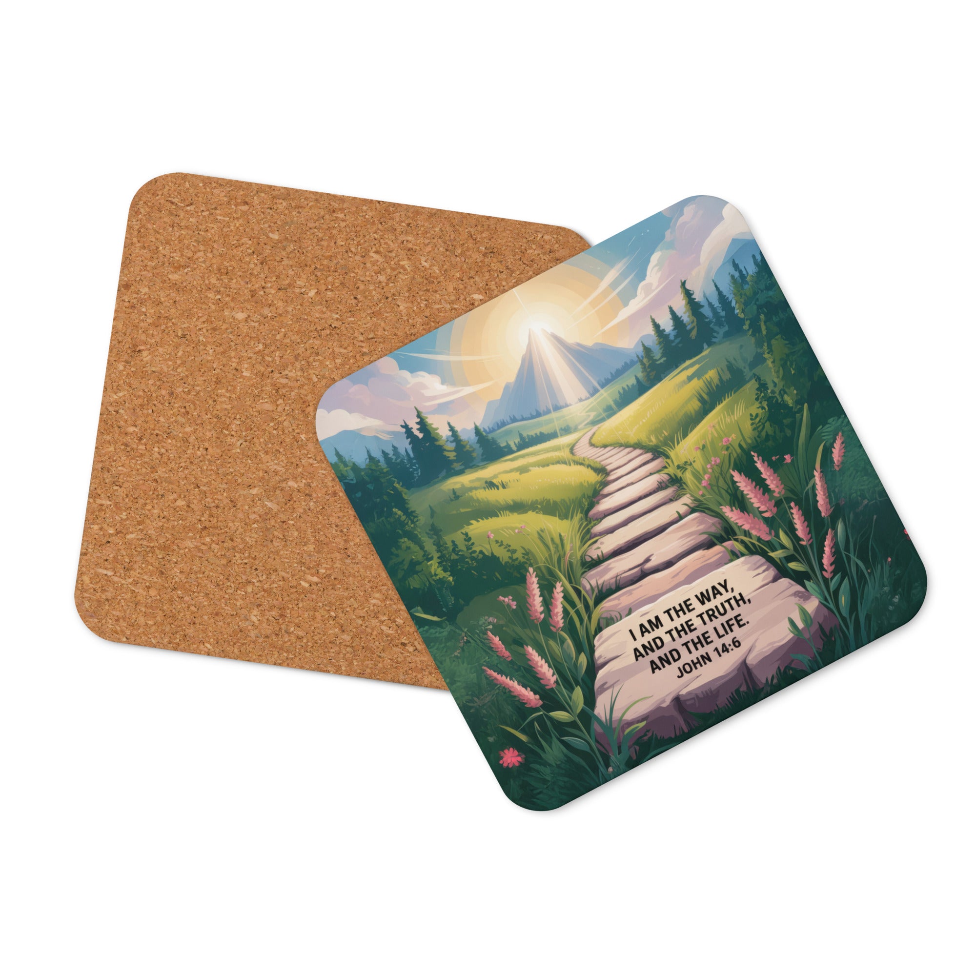 John 14:6 Bible Verse The Truth Cork-Back Coaster Default Title