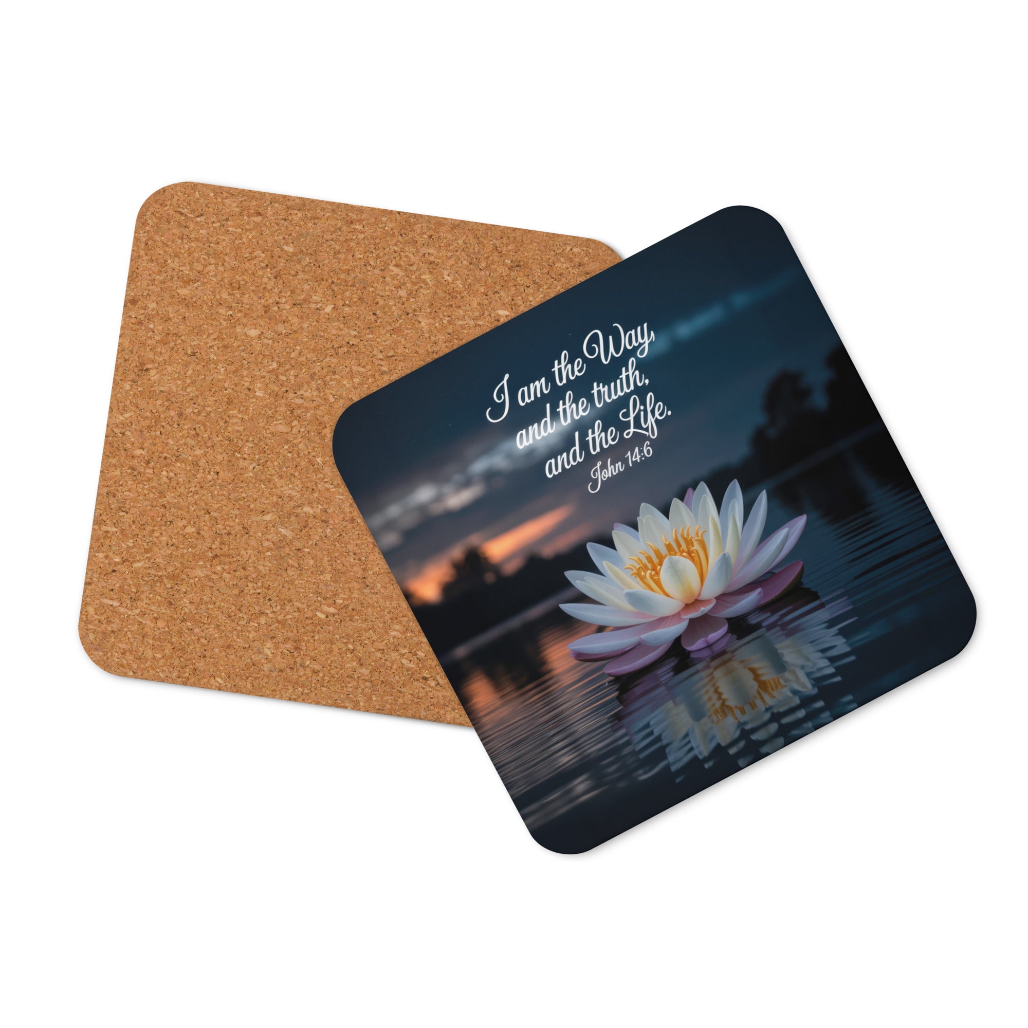 John 14:6 Bible Verse The Father Cork-Back Coaster Default Title