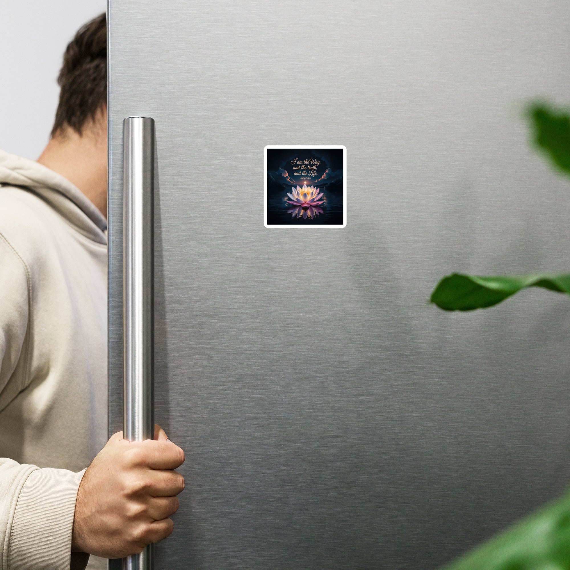 John 14:6 Bible Verse The Way Die-Cut Magnet 3″×3″