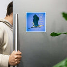 Matthew 6:26 Graceful Heron, He'll Care for You Die-Cut Magnet Home Decor 6″×6″