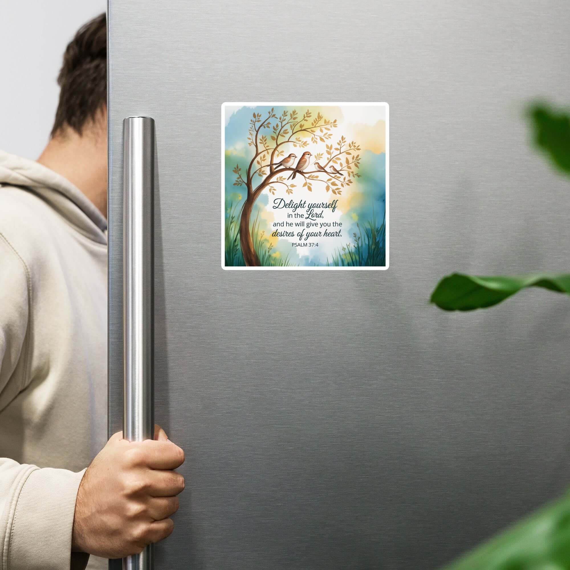 Psalm 37:4 Bible Verse, Yourself Die-Cut Magnet 6″×6″