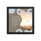 Romans 3:23 Bible Verse, the glory Enhanced Matte Paper Framed Poster Wall Art Black 10″×10″