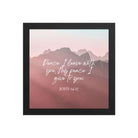 John 14:27 Bible Verse, I give you Enhanced Matte Paper Framed Poster Wall Art Black 10″×10″