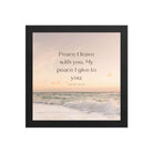 John 14:27 Bible Verse, not as the Enhanced Matte Paper Framed Poster Wall Art Black 10″×10″