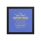 Matthew 11:29-30 Bible Verse, Take my yoke Enhanced Matte Paper Framed Poster Wall Art Black 10″×10″