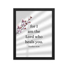 Exodus 15:26 Bible Verse, diligently listen Enhanced Matte Paper Framed Poster Wall Art Black 11″×14″