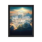 Ephesians 6:10 Bible Verse, be strong in the Lord Enhanced Matte Paper Framed Poster Wall Art Black 11″×14″