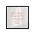 Revelation 21:4 Bible Verse, He will wipe Enhanced Matte Paper Framed Poster Wall Art Black 12″×12″