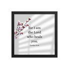 Exodus 15:26 Bible Verse, diligently listen Enhanced Matte Paper Framed Poster Wall Art Black 12″×12″