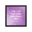 Exodus 15:26 Bible Verse, in his eyes Enhanced Matte Paper Framed Poster Wall Art Black 12″×12″