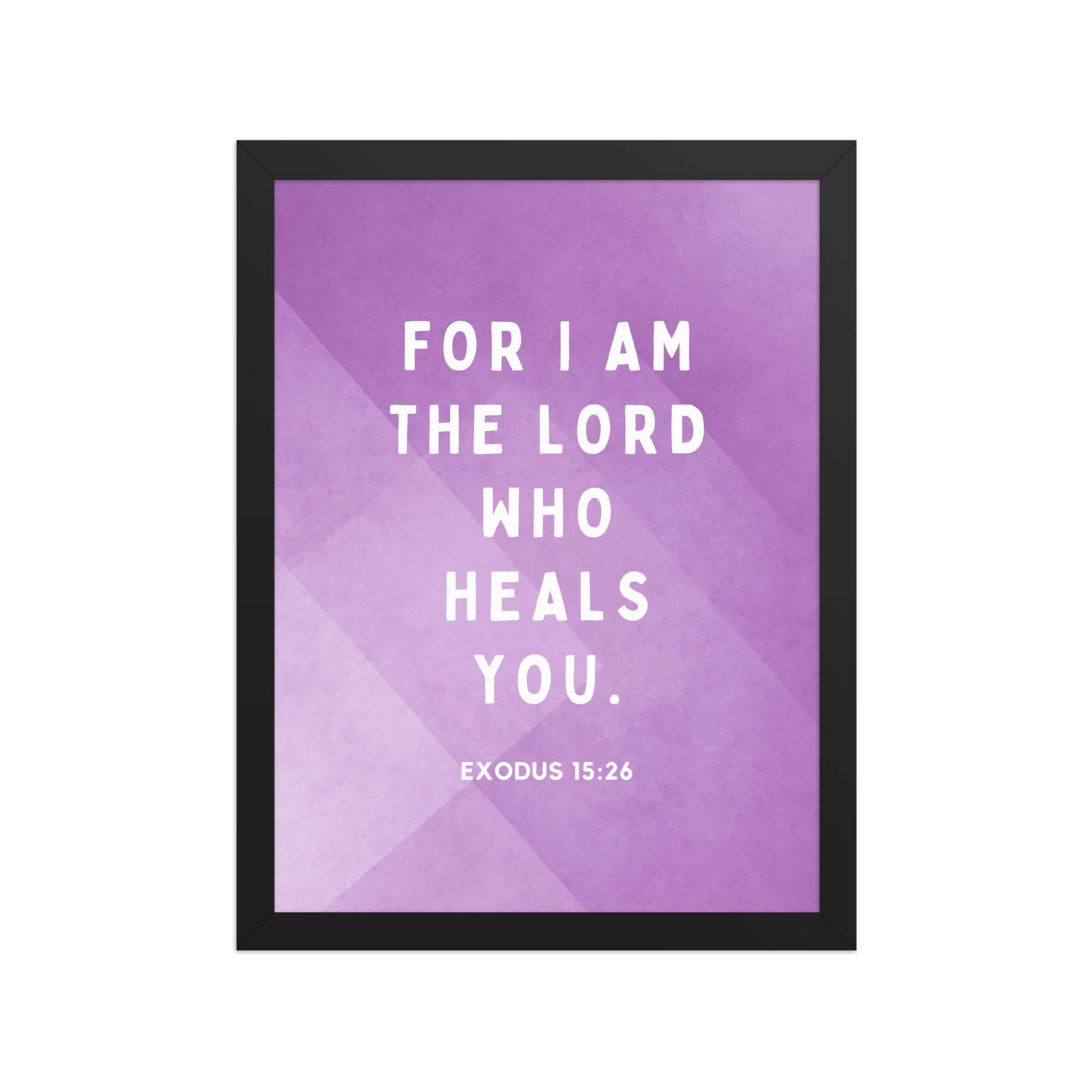 Exodus 15:26 Bible Verse, in his eyes Enhanced Matte Paper Framed Poster Wall Art Black 12″×16″