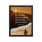 Romans 3:23 Bible Verse, of God Enhanced Matte Paper Framed Poster Wall Art Black 12″×16″