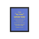 Matthew 11:29-30 Bible Verse, Take my yoke Enhanced Matte Paper Framed Poster Wall Art Black 12″×16″