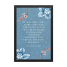 Revelation 21:4 Bible Verse, every tear Enhanced Matte Paper Framed Poster Wall Art Black 12″×18″