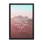 John 14:27 Bible Verse, I give you Enhanced Matte Paper Framed Poster Wall Art Black 12″×18″