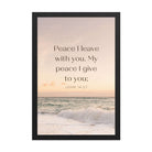 John 14:27 Bible Verse, not as the Enhanced Matte Paper Framed Poster Wall Art Black 12″×18″