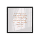 Revelation 21:4 Bible Verse, He will wipe Enhanced Matte Paper Framed Poster Wall Art Black 14″×14″