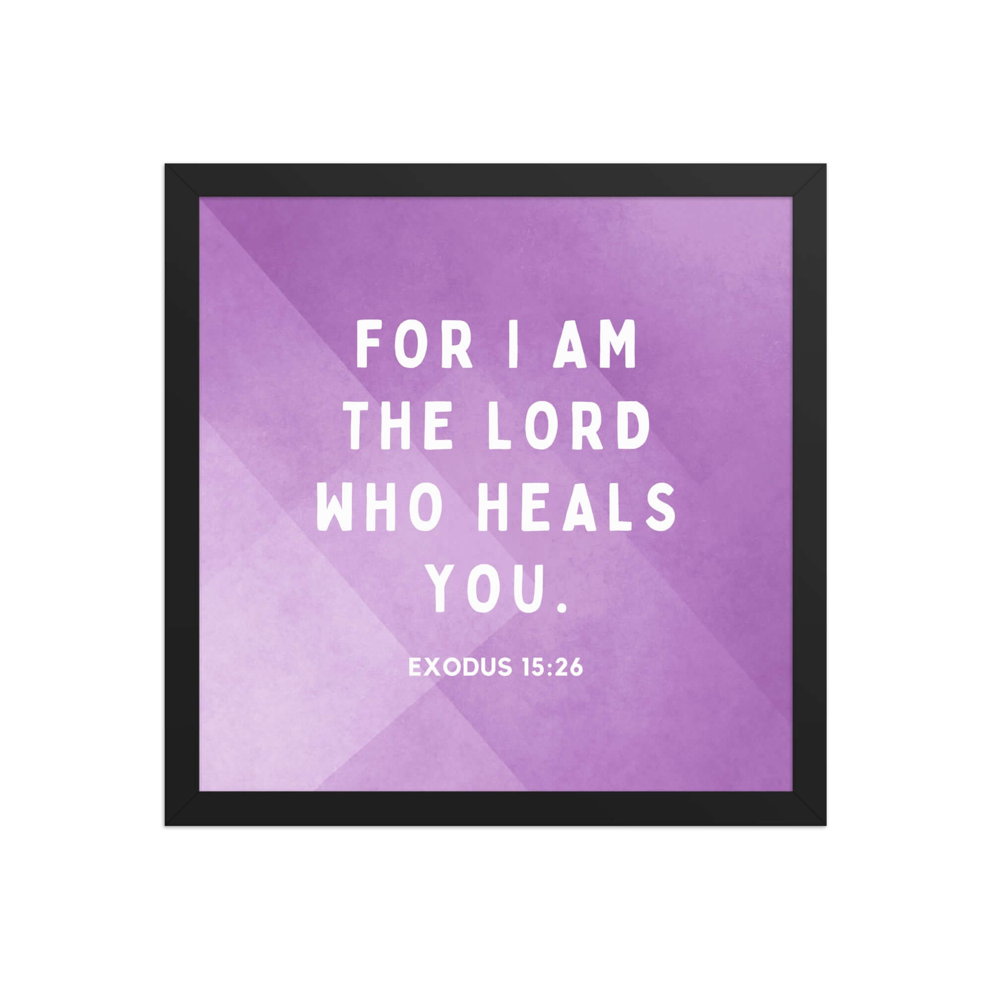 Exodus 15:26 Bible Verse, in his eyes Enhanced Matte Paper Framed Poster Wall Art Black 14″×14″