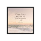 John 14:27 Bible Verse, not as the Enhanced Matte Paper Framed Poster Wall Art Black 14″×14″