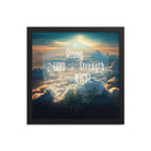 Ephesians 6:10 Bible Verse, be strong in the Lord Enhanced Matte Paper Framed Poster Wall Art Black 14″×14″