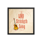 Exodus 15:2 Bible Verse, The LORD is my strength Enhanced Matte Paper Framed Poster Wall Art Black 16″×16″