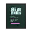Matthew 11:29-30 Bible Verse, I am gentle Enhanced Matte Paper Framed Poster Wall Art Black 16″×20″