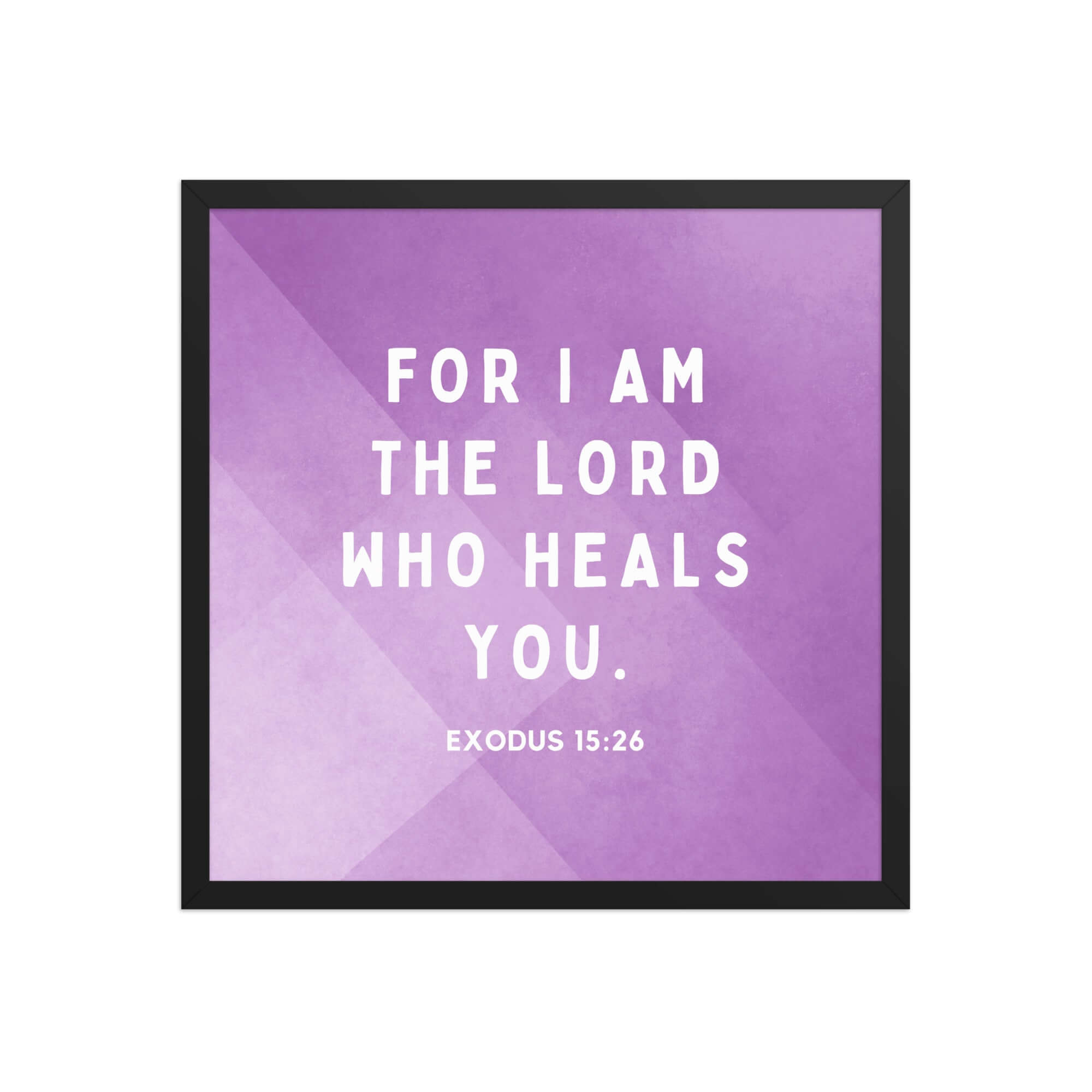 Exodus 15:26 Bible Verse, in his eyes Enhanced Matte Paper Framed Poster Wall Art Black 18″×18″