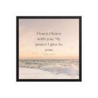 John 14:27 Bible Verse, not as the Enhanced Matte Paper Framed Poster Wall Art Black 18″×18″