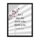 Exodus 15:26 Bible Verse, diligently listen Enhanced Matte Paper Framed Poster Wall Art Black 18″×24″