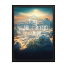 Ephesians 6:10 Bible Verse, be strong in the Lord Enhanced Matte Paper Framed Poster Wall Art Black 18″×24″