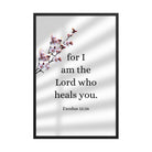 Exodus 15:26 Bible Verse, diligently listen Enhanced Matte Paper Framed Poster Wall Art Black 24″×36″
