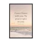 John 14:27 Bible Verse, not as the Enhanced Matte Paper Framed Poster Wall Art Black 24″×36″