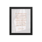 Revelation 21:4 Bible Verse, He will wipe Enhanced Matte Paper Framed Poster Wall Art Black 8″×10″