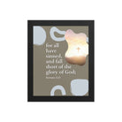 Romans 3:23 Bible Verse, the glory Enhanced Matte Paper Framed Poster Wall Art Black 8″×10″
