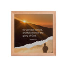 Romans 3:23 Bible Verse, of God Enhanced Matte Paper Framed Poster Wall Art Red Oak 10″×10″