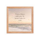 John 14:27 Bible Verse, not as the Enhanced Matte Paper Framed Poster Wall Art Red Oak 10″×10″