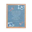 Revelation 21:4 Bible Verse, every tear Enhanced Matte Paper Framed Poster Wall Art Red Oak 11″×14″