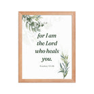 Exodus 15:26 Bible Verse, Gods voice Enhanced Matte Paper Framed Poster Wall Art Red Oak 11″×14″