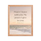 John 14:27 Bible Verse, not as the Enhanced Matte Paper Framed Poster Wall Art Red Oak 11″×14″